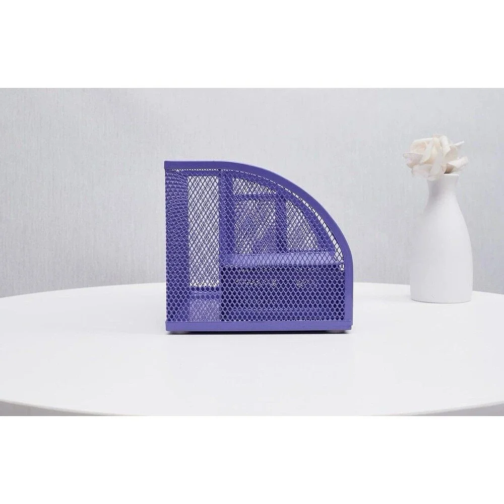 Mesh Desk Organizer Office with 7 Compartments + Drawer/Desk Tidy Candy/Pen